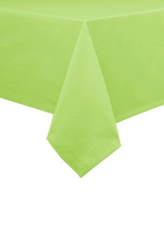 Linen Tablecloth Solid Green Light Square by HomeShey on Etsy