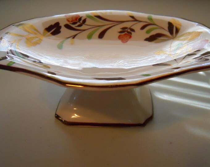 Gray's English Pottery Hand Painted "Strawberries" Candy Dish, Vintage British Pottery