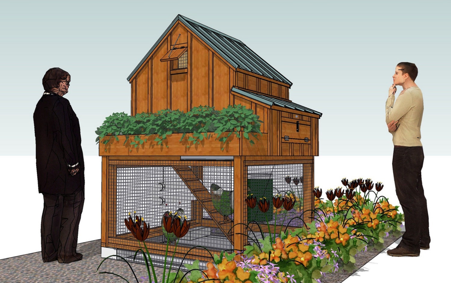 Chicken Coop Plans and Material List 2-4 by UrbanChickenKeeper