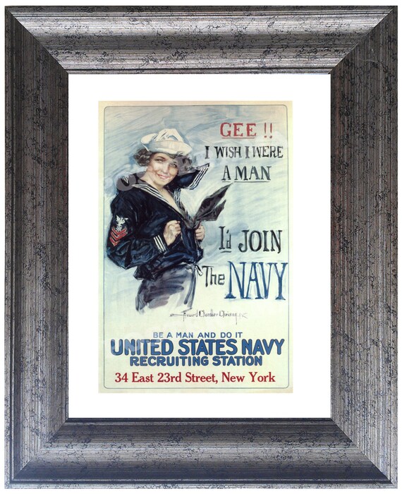 Gee I wish I was a MAN I'd join the Navy POSTER 12 x 18