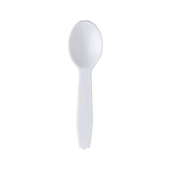 Items similar to 50 White Plastic Taster Spoons, Sample Spoons, Small