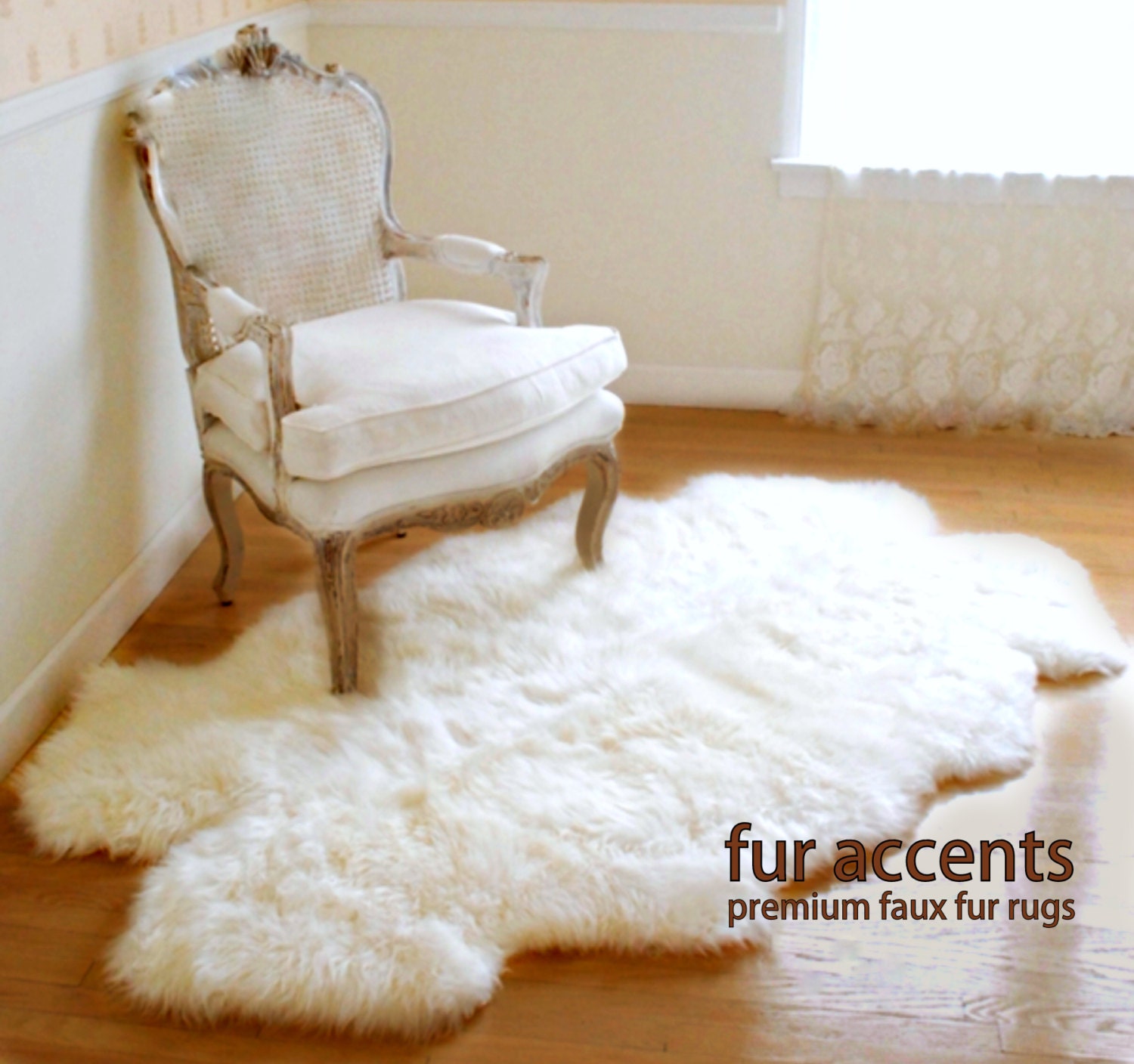 Fur Accents Quattro Area Carpet Throw Rug Plush Sheepskin