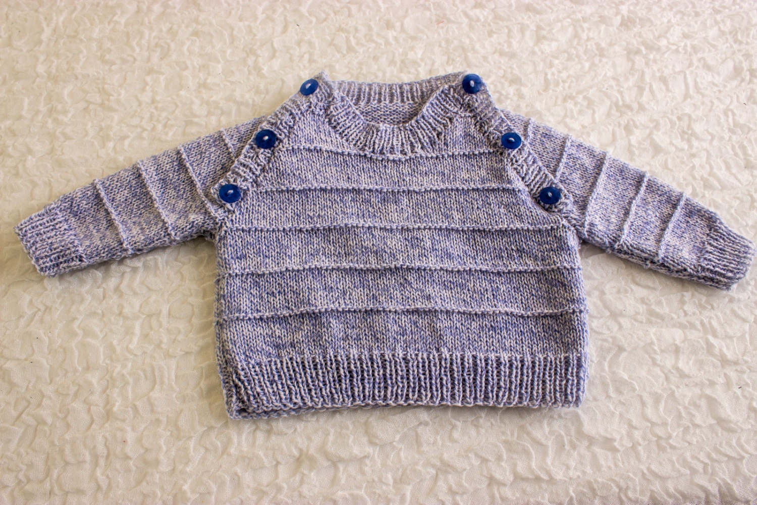 KNITTING PATTERN PDF Easy Baby Raglan Sleeve by heaventoseven