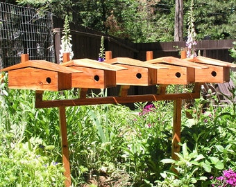 Mid Century Modern Bird House Mounting Rack, Bird Condo Pole, Birdhouse Mounting Pole, Birdhouse Collection, Display Rack and Platform.