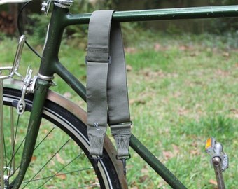 Shoulder Carry Strap or Camera Strap - Vintage Nylon Military Surplus Strap for Our Bike Bags, Black