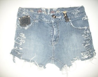Distressed Denim Jeans Destroyed Blue Jean Cutoff Frayed Shorts - Yes Jeans
