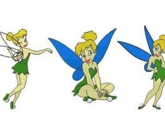 INSTANT DOWNLOAD Disney Tinkerbell Three Pack Machine Embroidery Designs