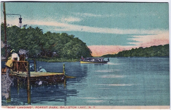 Ballston Lake New York vintage postcard by BellbrookVintage