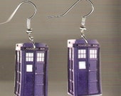 Doctor Who Tardis Earrings Handmade Plastic Charms