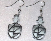 Doctor Who Tardis Key Earrings Handmade Plastic Charms