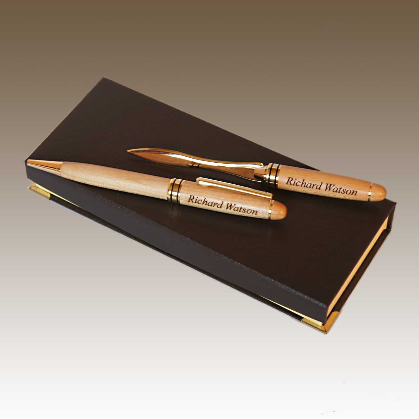 Design's Maplewood Personalized Pen and Letter Opener Set