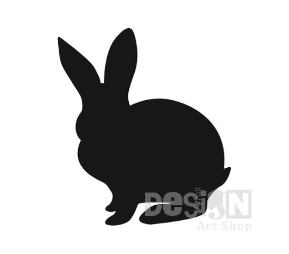 Rabbit Silhouette Digital Download  - Printable Graphic - Iron On Transfer