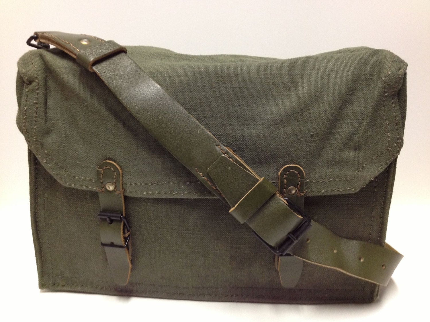 French Military Surplus Vintage Bicycle Pannier Shoulder Bag