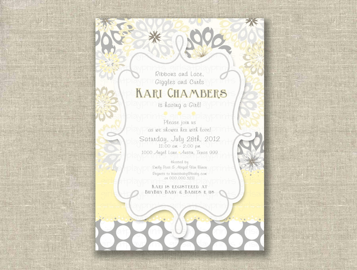 Sophisticated Baby Shower Invitations 4