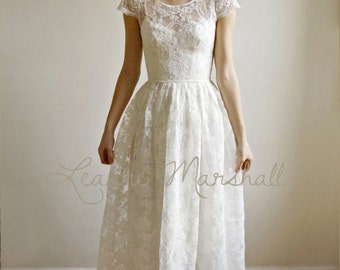 Items similar to Ellie Long --2 Piece Lace and Cotton