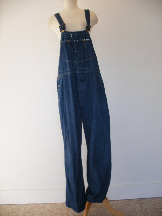 80s bib overalls by Lee painter pants style blue denim Lee
