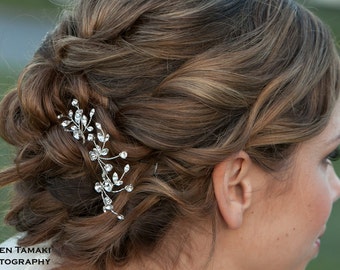 Bridal Hair Pin Set, Crystal Vine Hair Pins, Wedding Hair Piece, Crystal Headpiece, Bridal Jewelry, Custom Hair Accessories, Ready to Ship