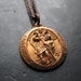 Saint Christopher Medallion Necklace For Men - Darkly Oxidized Copper - Wander