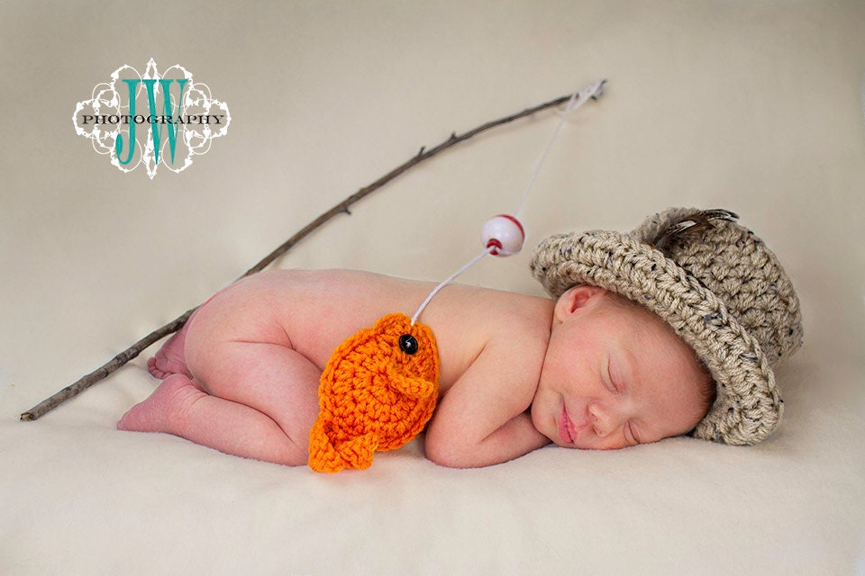 Baby Boy Fishing Hat Fish SET Newborn 0 3m 6m By NitaMaesGarden   Il Fullxfull.434170078 Qtw0 