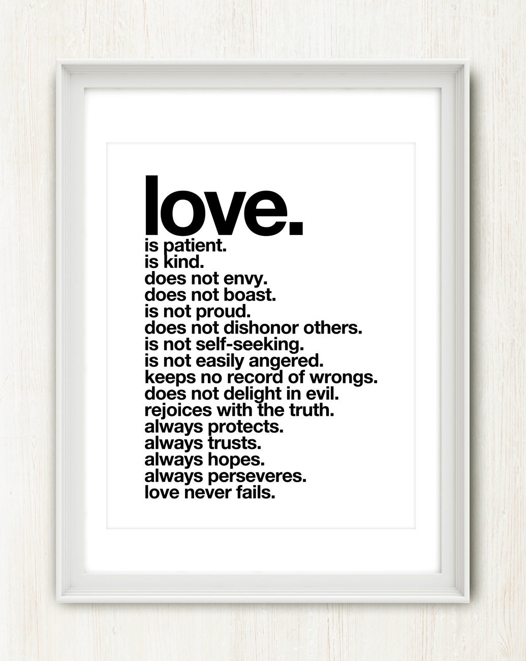 Love is Patient Love Is Kind Inspirational Love by theloveshop