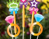 Princess Printable PHOTOBOOTH PROPS - EDITABLE Text Instant Download Il_170x135
