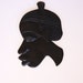 Great vintage dark wood African tribal face mask