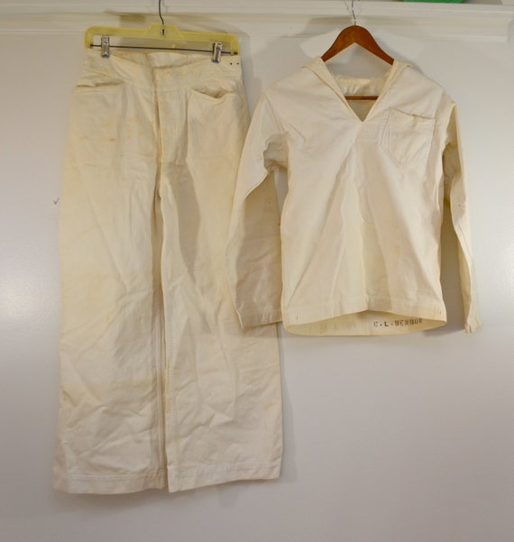 Vintage U.S. NAVY Crackerjack FULL uniform ww2 or older white