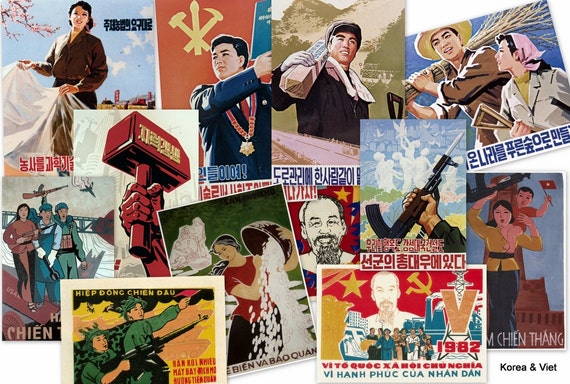 DVD Hi Res Art Posters: North KOREA and VIETNAM Communist