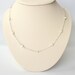 Delicate Pearl Station Necklace in Sterling Silver, Small Pearl Necklace, June Birthstone Jewelry