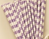 Paper Straws, 25 Pastel Purple Sailor Striped Straws, Baby Girl, Princess parties, Bride, Wedding, Drinks, Cake Pop Sticks, Cute, Diy flag Il_170x135