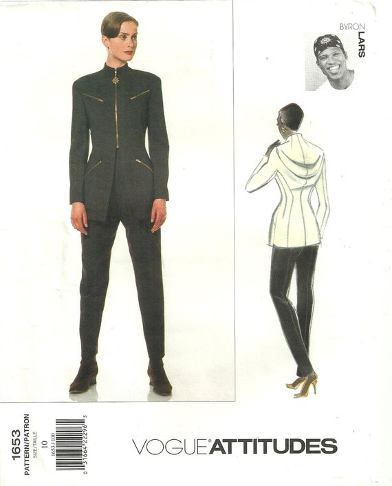 1990s Byron Lars jacket and pants pattern - Vogue 1653