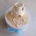 Wedding or Anniversary Cake Topper Sand Castle with Heart