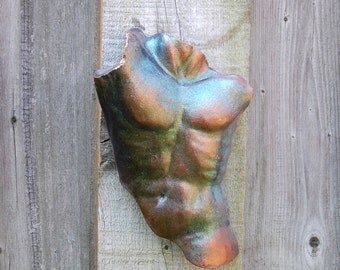 Torso Sculpture Gift for Him, Male Nude Cast Stone Art Antiquity, Michelangelo Sculpture, Italian Decor, Italy Garden Art