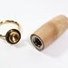 Figured Maple Pill Holder Key Chain with 24K Gold Accents and Gift Box