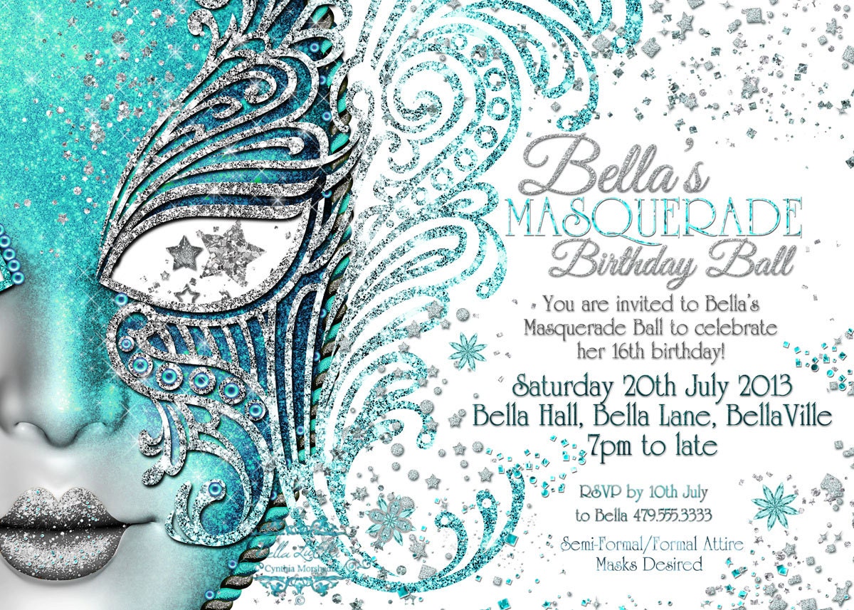 Masquerade Party Invitation | Masquerade Invitations