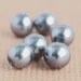 Czech Glass Faux Pearl Round Beads - Stormy Gunmetal Grey (6mm) x 6