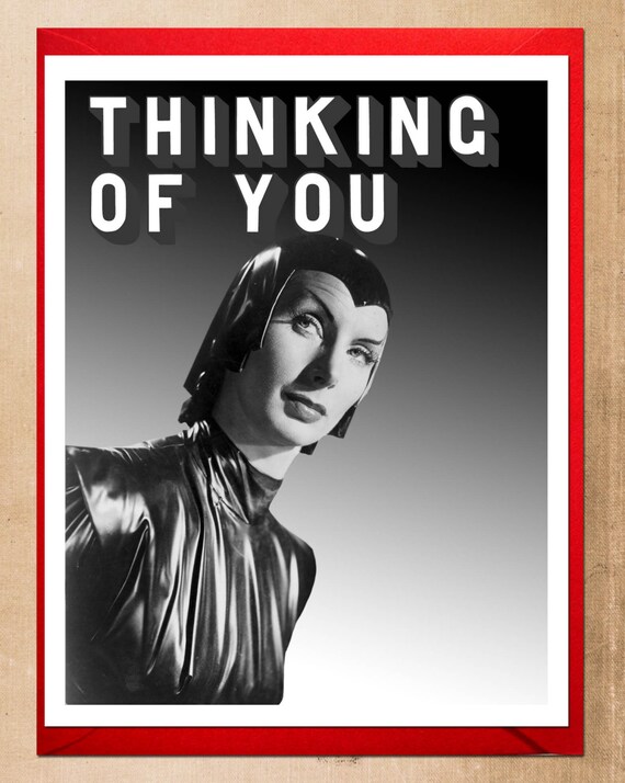 Digital Card Thinking of You Card Love Card SciFi Art