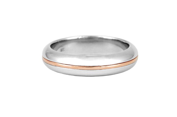 platinum and rose gold wedding rings