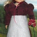 1812 Regency Dress with Burgundy Spencer and Bonnet for 18 inch Dolls