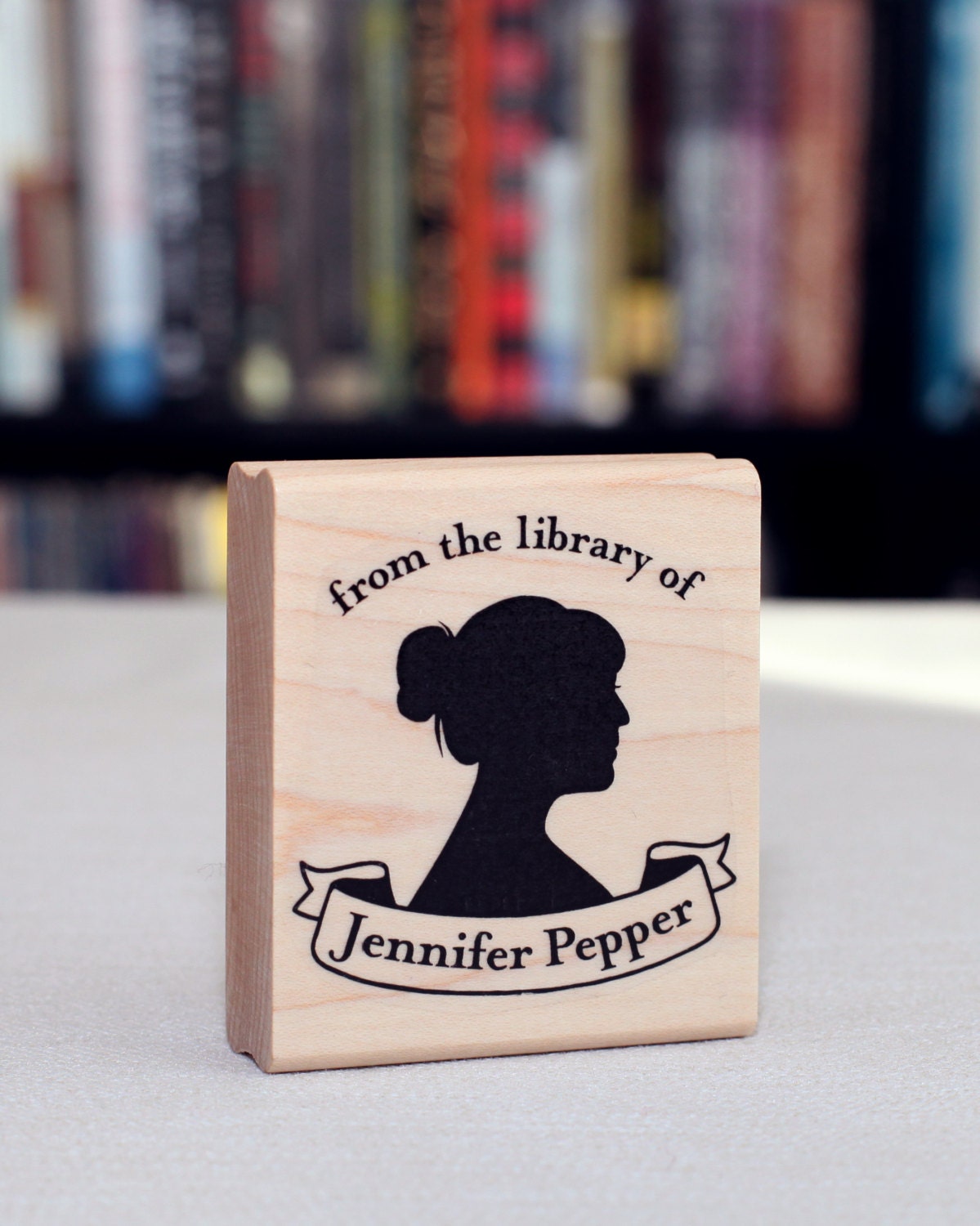 Personalized Bookplate Stamp Gift Set rubber stamp with your