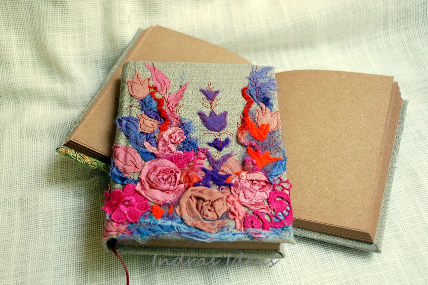 Sale 30 Embroidered Journal Notebook Textile Art Journal