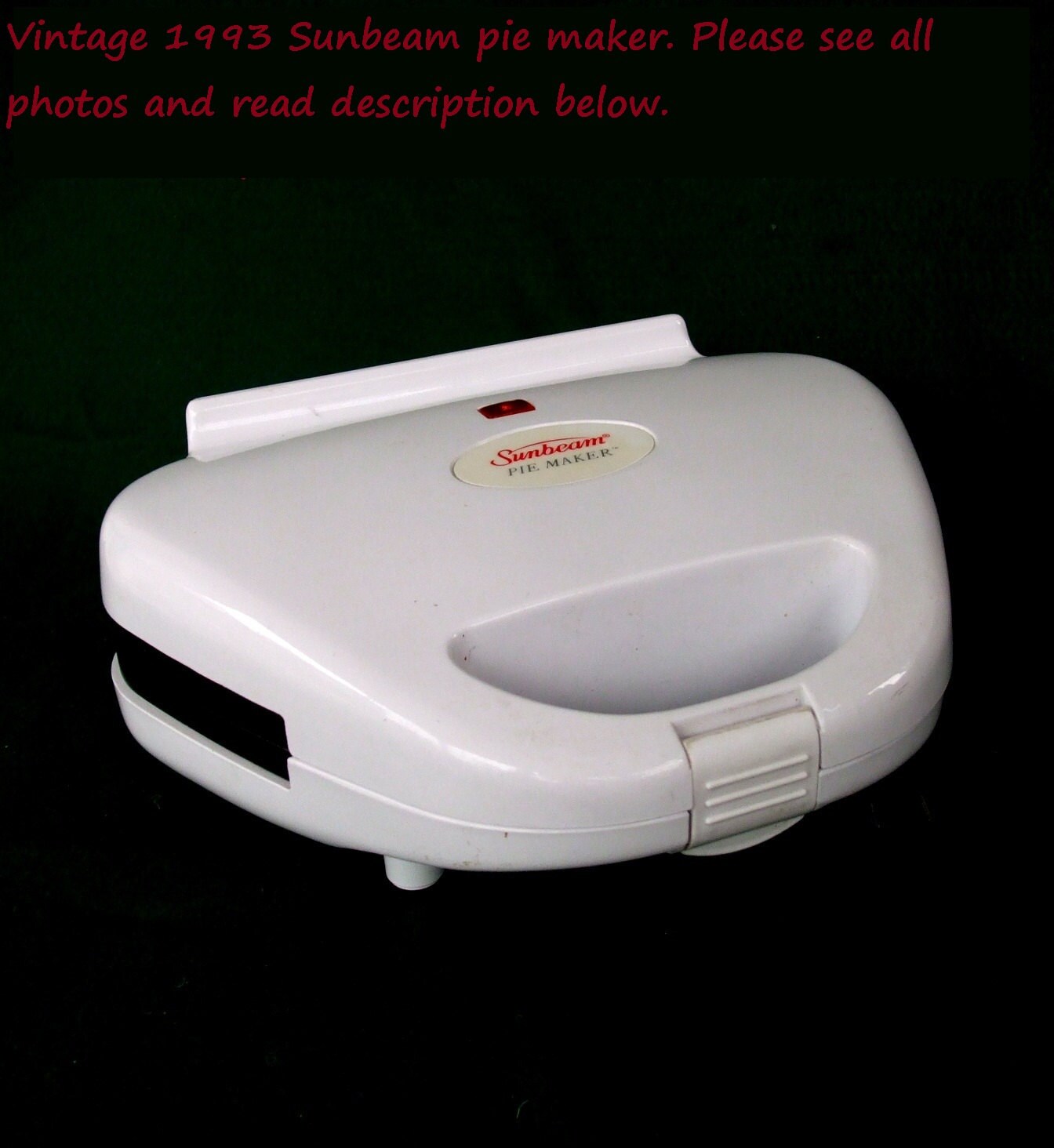 Sunbeam Pie Maker mini tart baker used vintage 1993