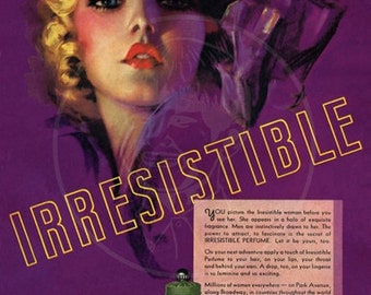 Irresistible Perfume ad (1936) - 10x14 Giclée Canvas Print