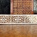 Hand Carved Wood Stamp: Printing Block, Ribbon Bow Rectangle Wooden Border Block Stamp from India