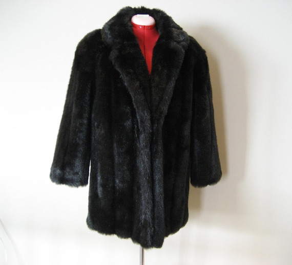 Vintage Jordache Faux Fur Coat Size M/L Excellent Condition
