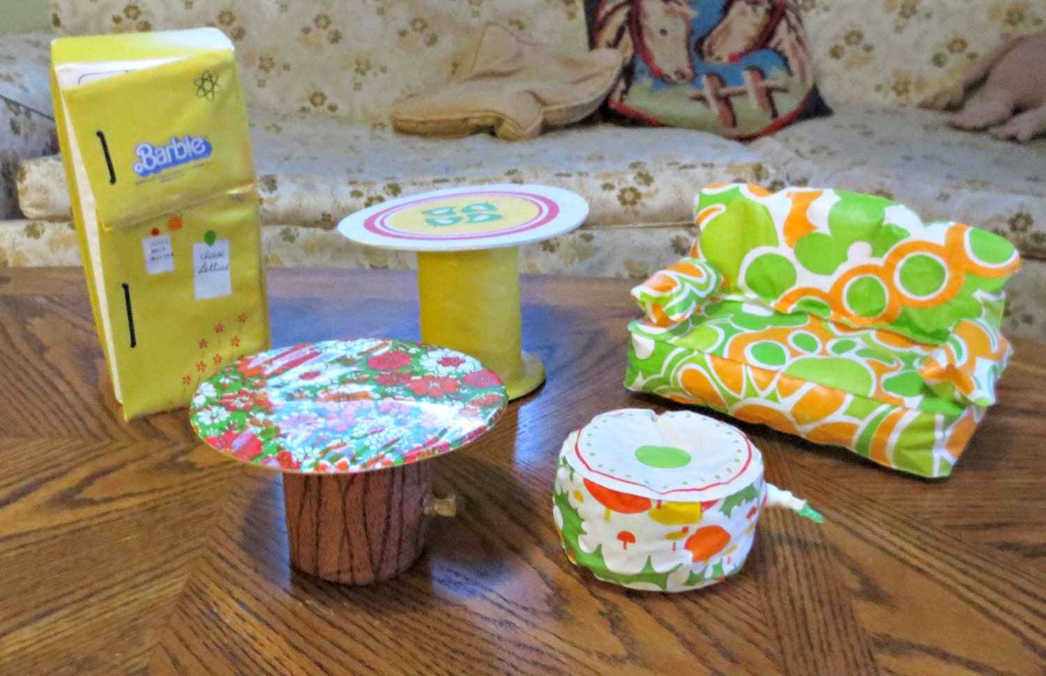 Vintage 70's Barbie Furniture Inflatable Barbie Doll