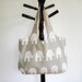 Elephant Tote Bag, Elephant Bag, Beach Bag, Canvas Tote