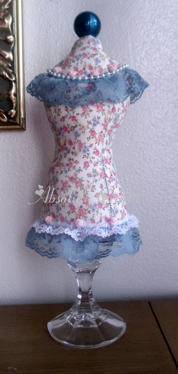 Pincushion Mannequin / Dress Form / Jewelry by AbsoluteCrafts1
