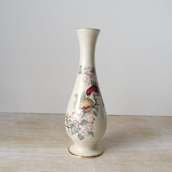 Lenox Serenade Vintage Vase Flowers and Bird by TheOpenSesame