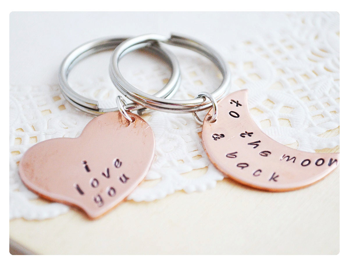 Best Friends Keychain Bff Keyrings Copper I Love You to
